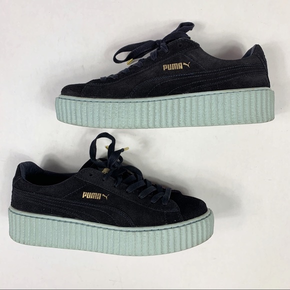 Puma Fenty Rihanna Suede Creepers Peacoat 361005 - Picture 4 of 11